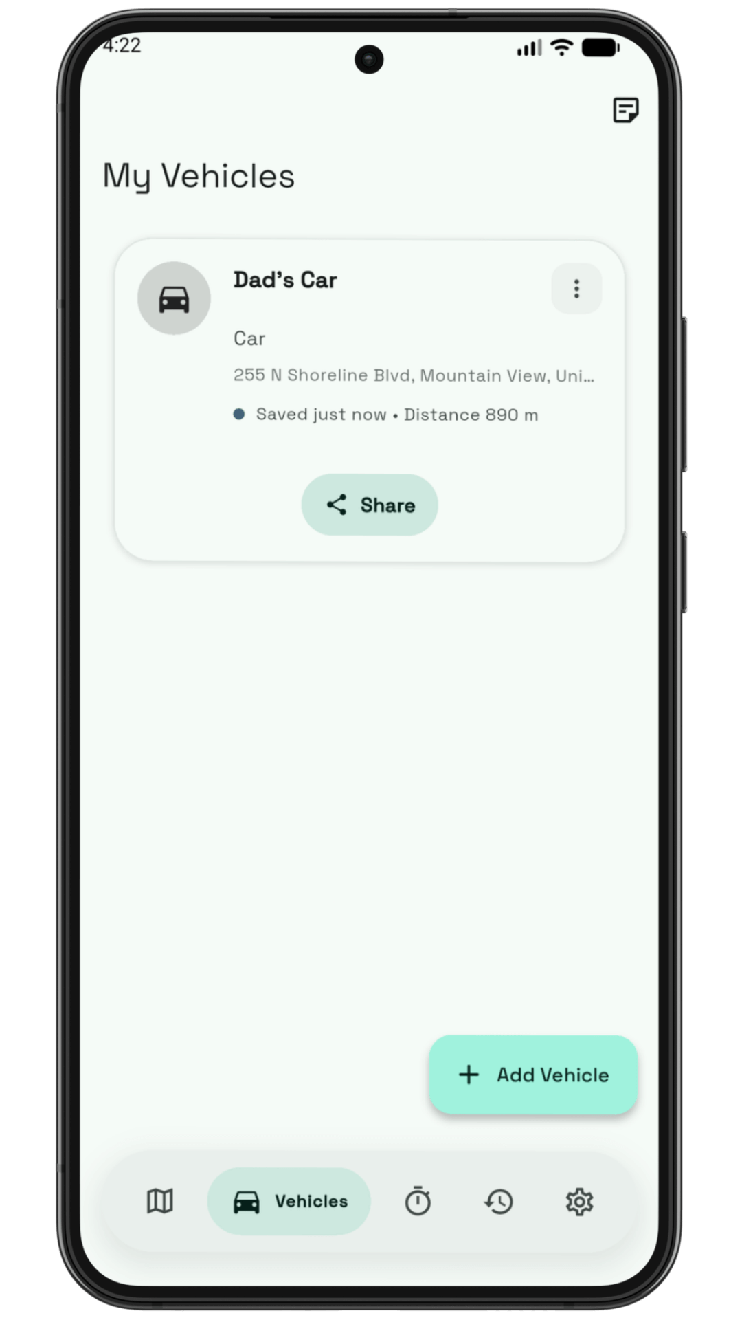 Smart parking memory screen in Parkddò